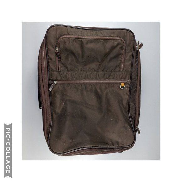 Tumi Bags Tumi Brown Nylon Carry On Travel Luggage Rolling Suitcase